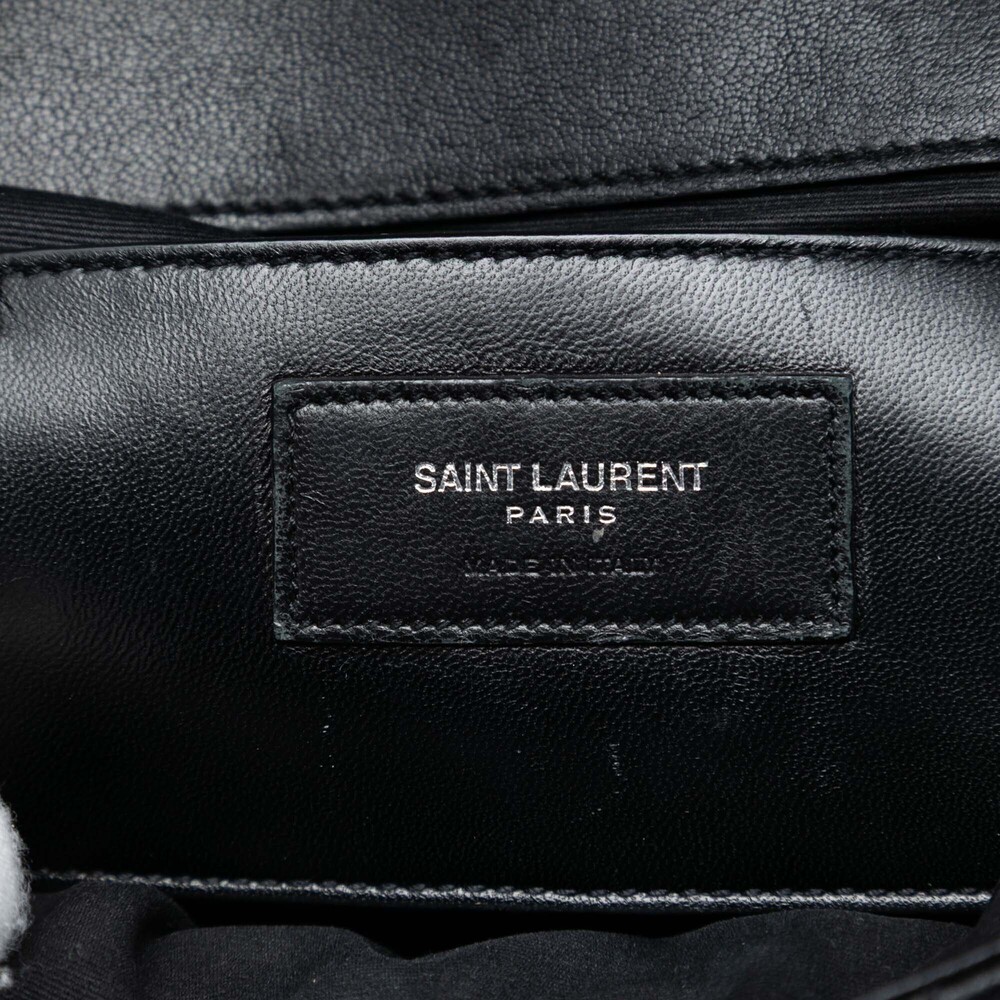 Pre-Loved Saint Laurent Medium Sheepskin Triquilt Monogram College Bag - Picture 5 of 7
